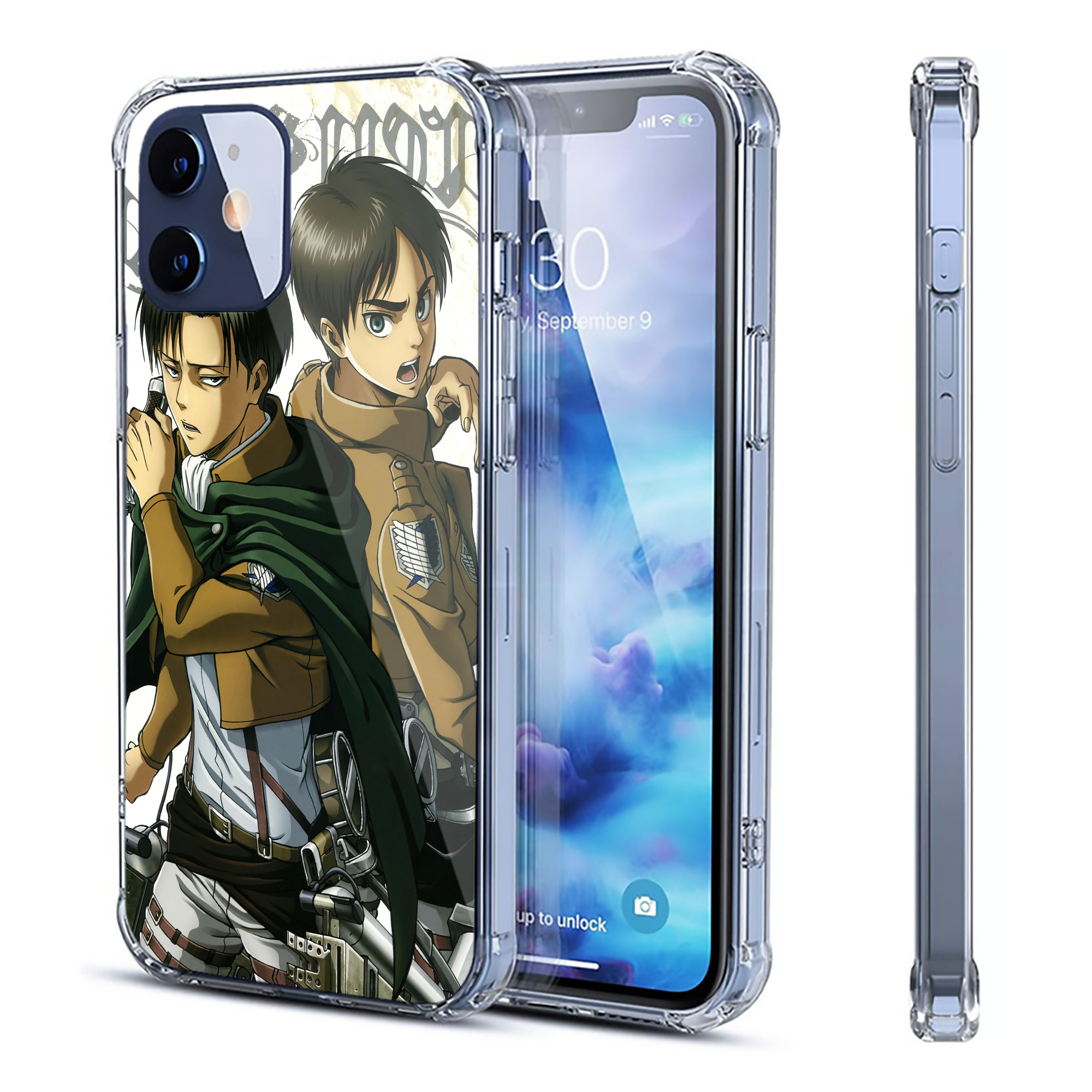 （画像用） 進撃の巨人 Attack on Titan 【iPhone 12シリーズ対応】透明スマホケース（クリアソフトケース）